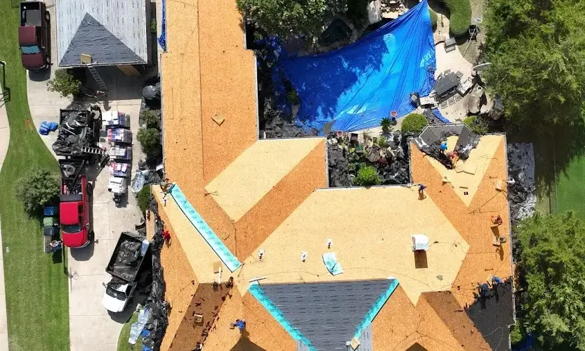 Professional Roof Repair being performed in Bryan